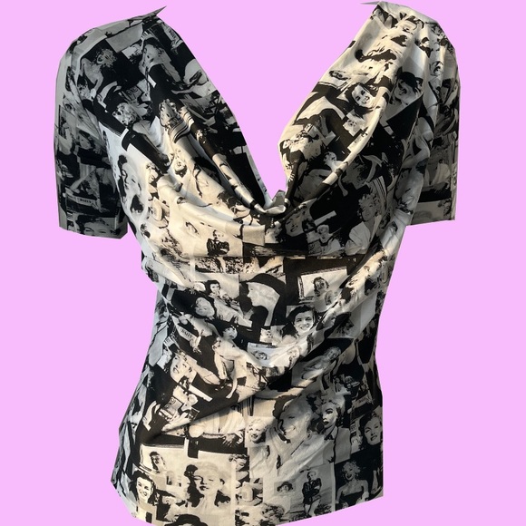 Y2K Marilyn Monroe Print Top - Picture 1 of 4